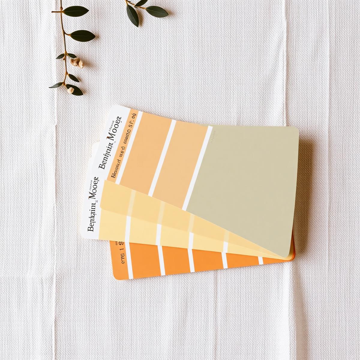 Benjamin Moore fan deck on linen